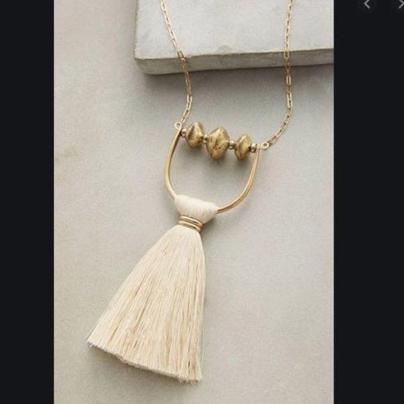 Anthropologie Salt Empire Tassel chain necklace - Picture 2 of 5